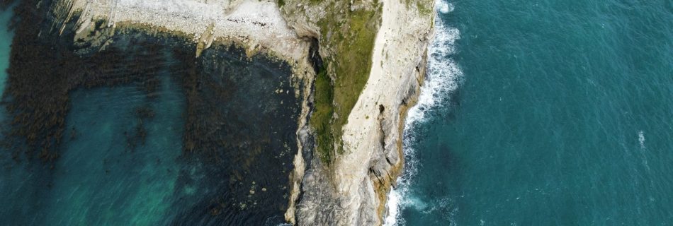 Aerial photo in Filey, England